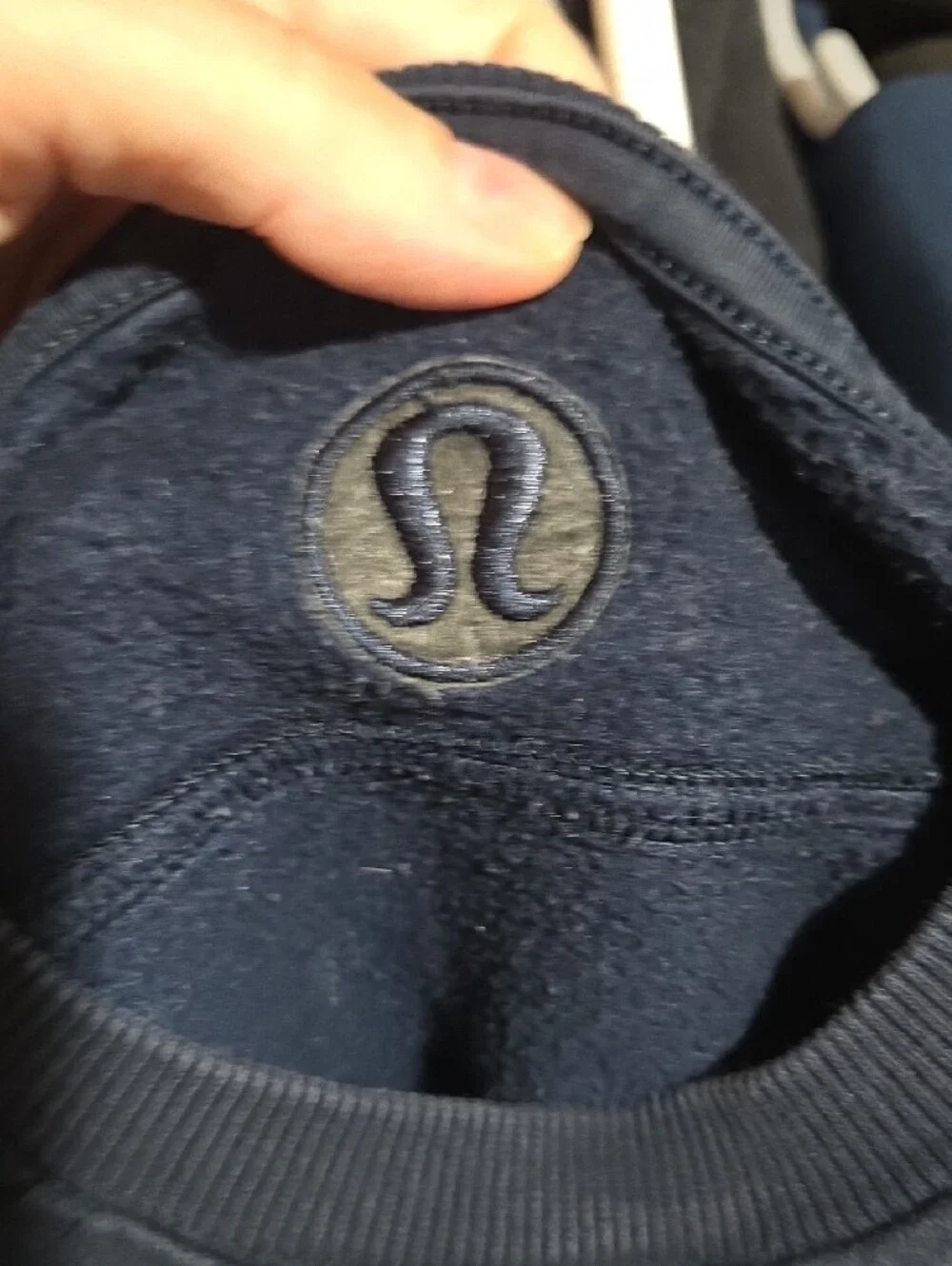 lululemon athletica Navy Logo Embroidered Crew Sweatshirt